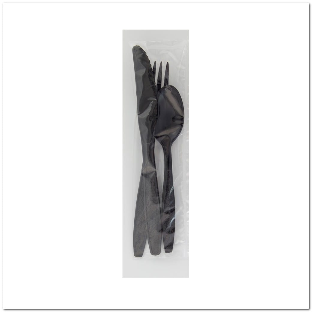 Heavy Weight PS Fork Knife Teaspoon, Black (500 per Case)