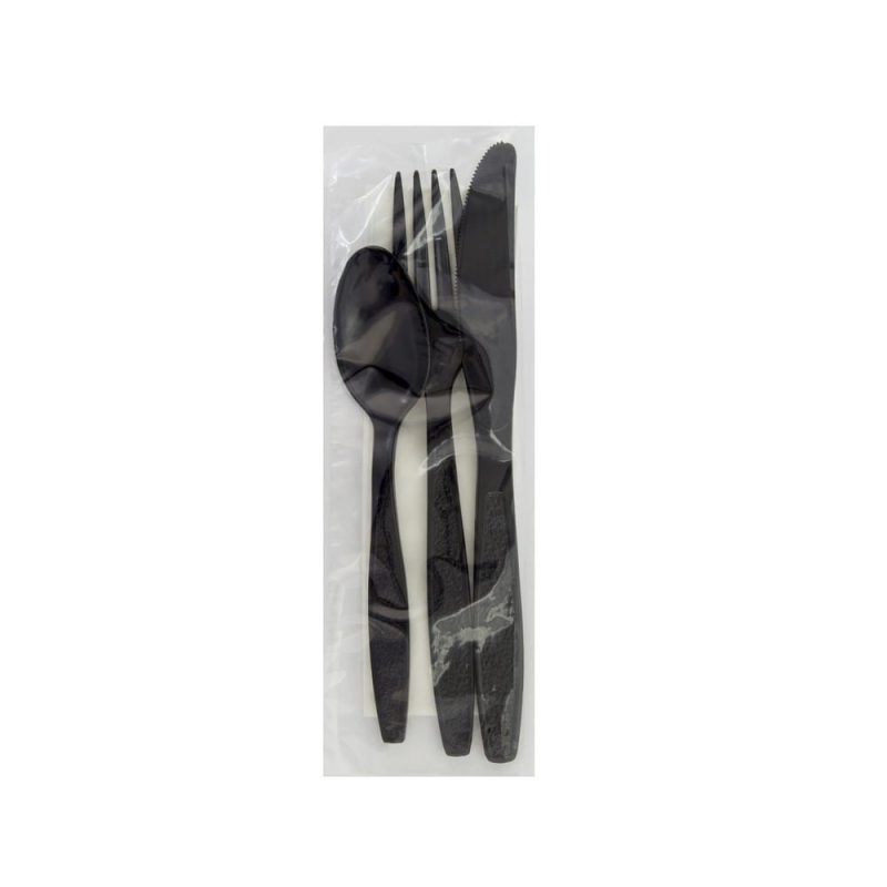 Heavy Weight PS Fork Knife Teaspoon Nap 13x17 Black (250 per Case)