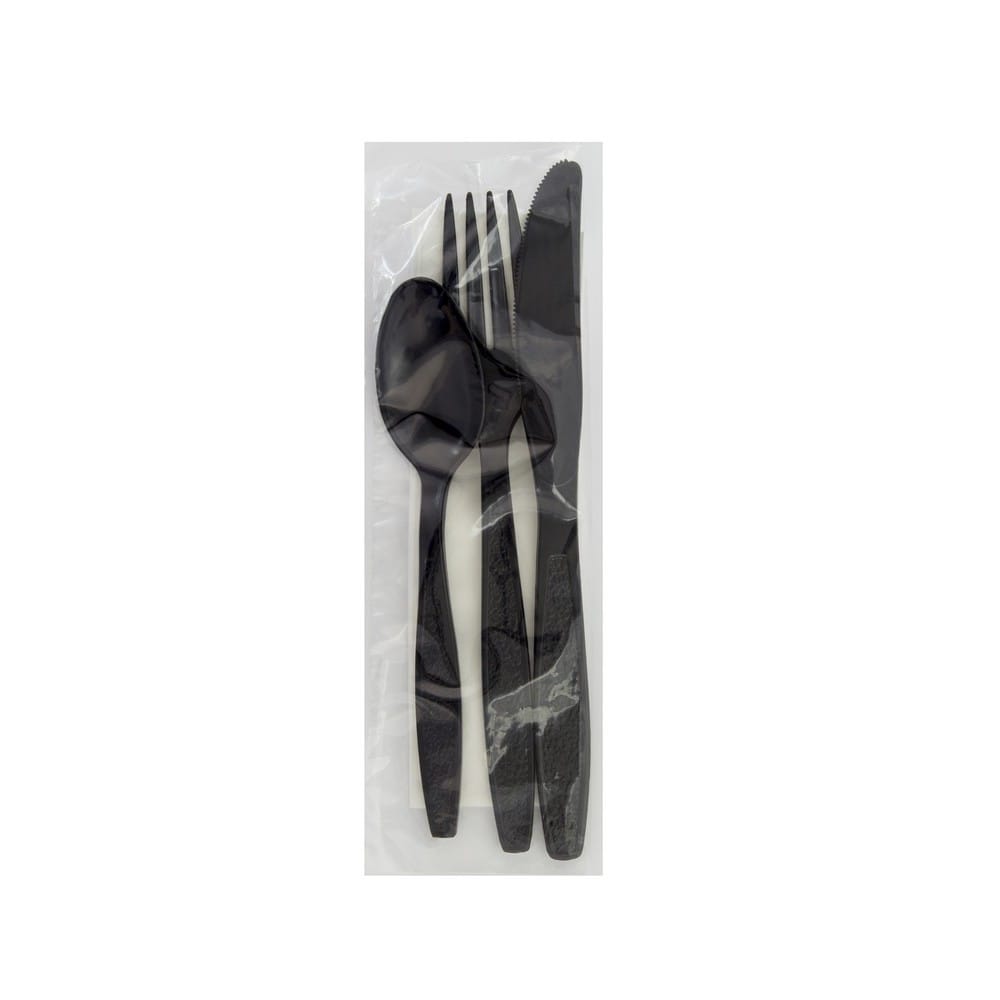 Heavy Weight PS Fork Knife Teaspoon Nap 13x17 Black (250 per Case)