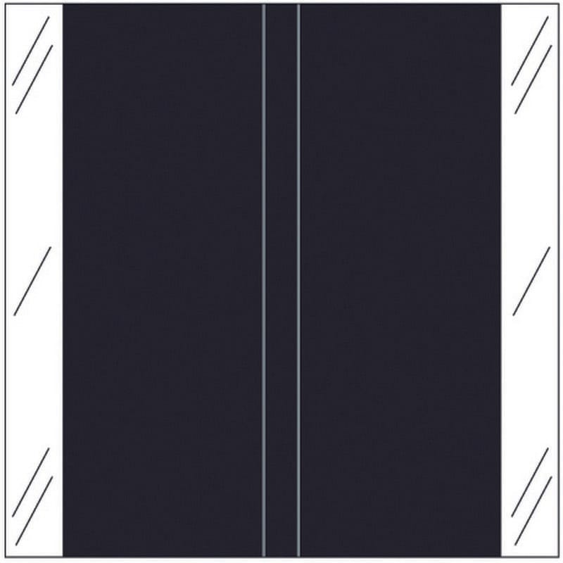 Tabbies 11600 Compatible Solid Black Labels, 100# laminated stock, 1-1/2" x 1-1/2" Individual Colors - Roll of 507