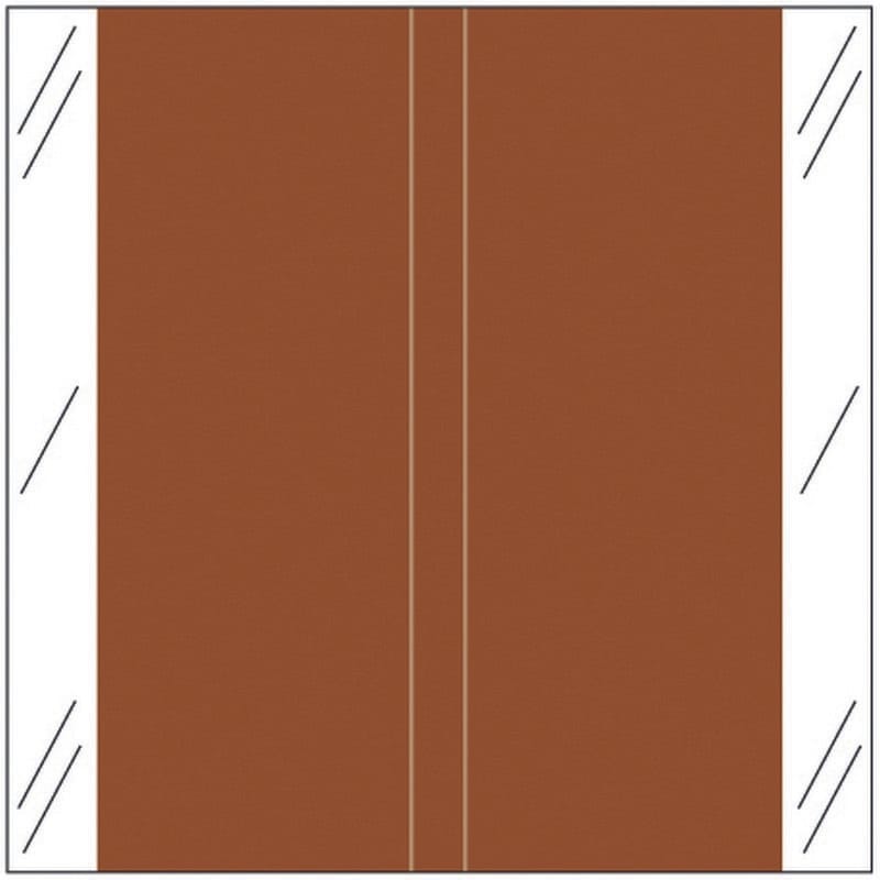 Tabbies 11600 Compatible Solid Brown Labels, 100# laminated stock, 1-1/2" x 1-1/2" Individual Colors - Roll of 508