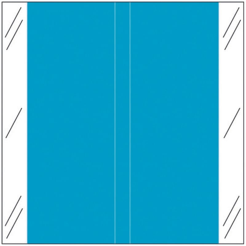 Tabbies 11600 Compatible Solid Light Blue Labels, 100# laminated stock, 1-1/2" x 1-1/2" Individual Colors - Roll of 500