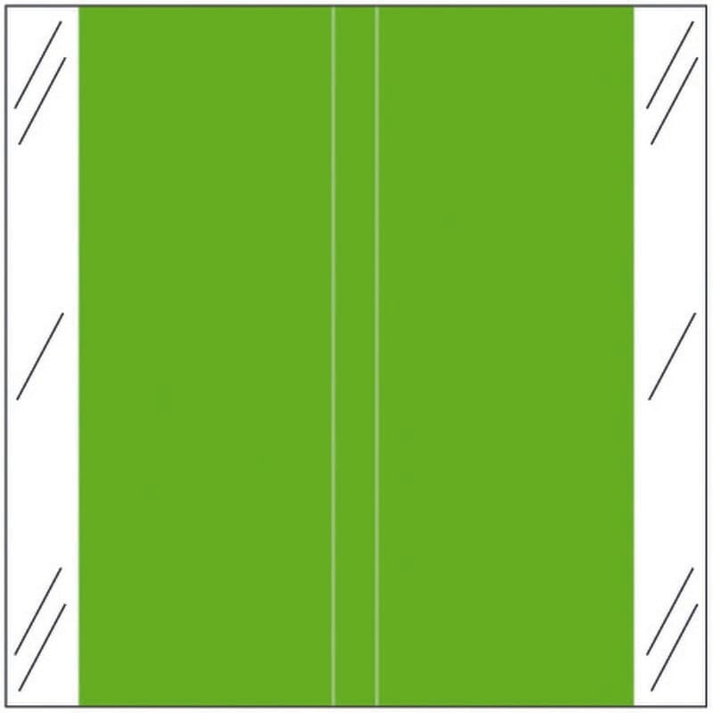 Tabbies 11600 Compatible Solid Light Green Labels, 100# laminated stock, 1-1/2" x 1-1/2" Individual Colors - Roll of 500