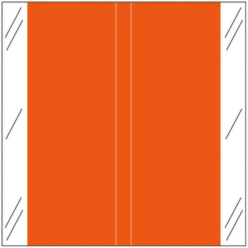 Tabbies 11600 Compatible Solid Orange Labels, 100# laminated stock, 1-1/2" x 1-1/2" Individual Colors - Roll of 501