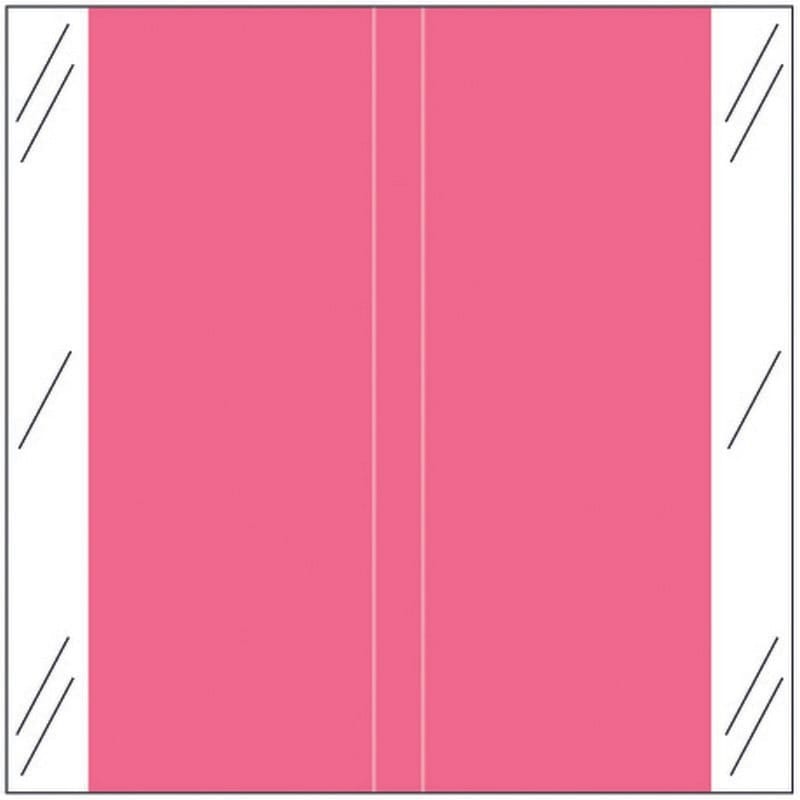Tabbies 11600 Compatible Solid Pink Labels, 100# laminated stock, 1-1/2" x 1-1/2" Individual Colors - Roll of 502