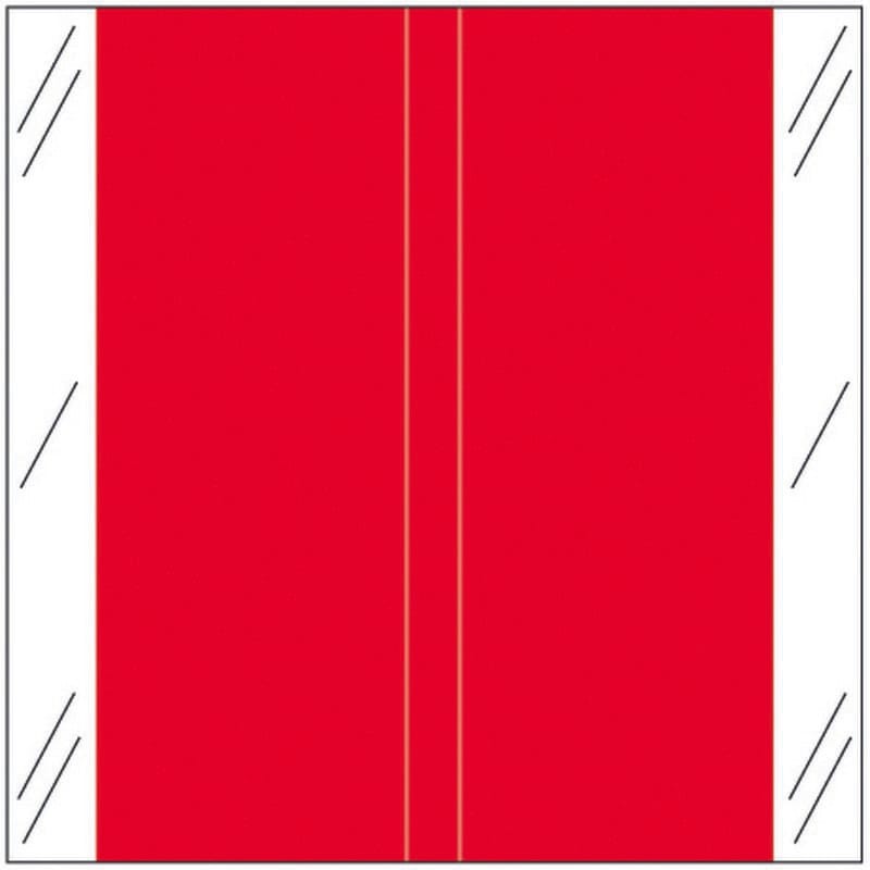 Tabbies 11600 Compatible Solid Red Labels, 100# laminated stock, 1-1/2" x 1-1/2" Individual Colors - Roll of 503