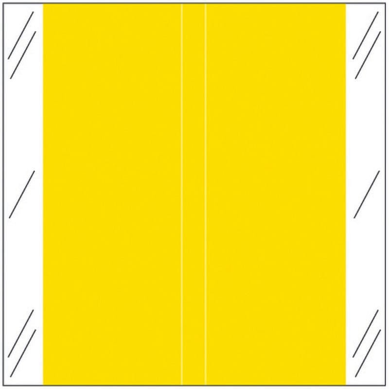 Tabbies 11600 Compatible Solid Yellow Labels, 100# laminated stock, 1-1/2" x 1-1/2" Individual Colors - Roll of 506