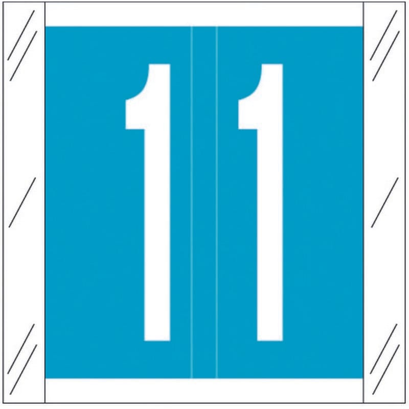 Tabbies Compatible "1" Numeric Labels, 100# Laminated Stock, 1-1/2" X 1-1/2" Individual Numbers - Roll of 500