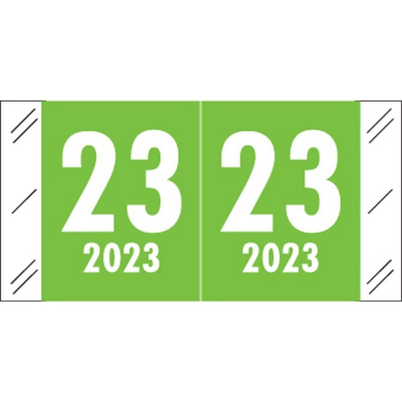 Col'R'Tab Compatible "23" Yearband Labels, Laminated Stock 1-1/2" x 3/4" - 1000 per Roll