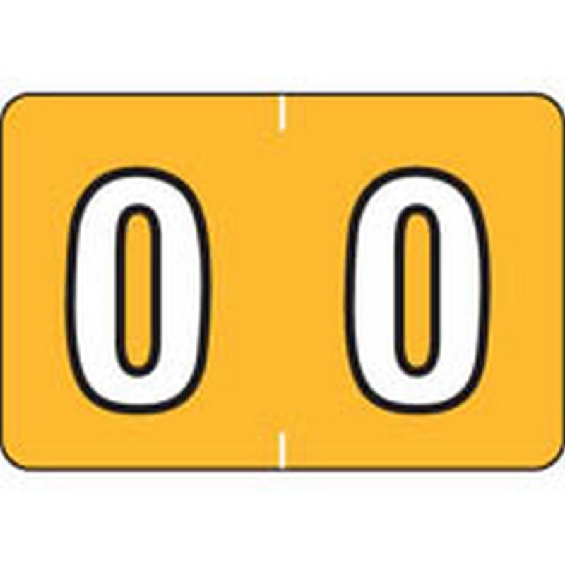 Colwell Compatible Numeric Labels, Polylaminated Stock, 1" X 1-1/2" Individual Numbers - Roll of 500