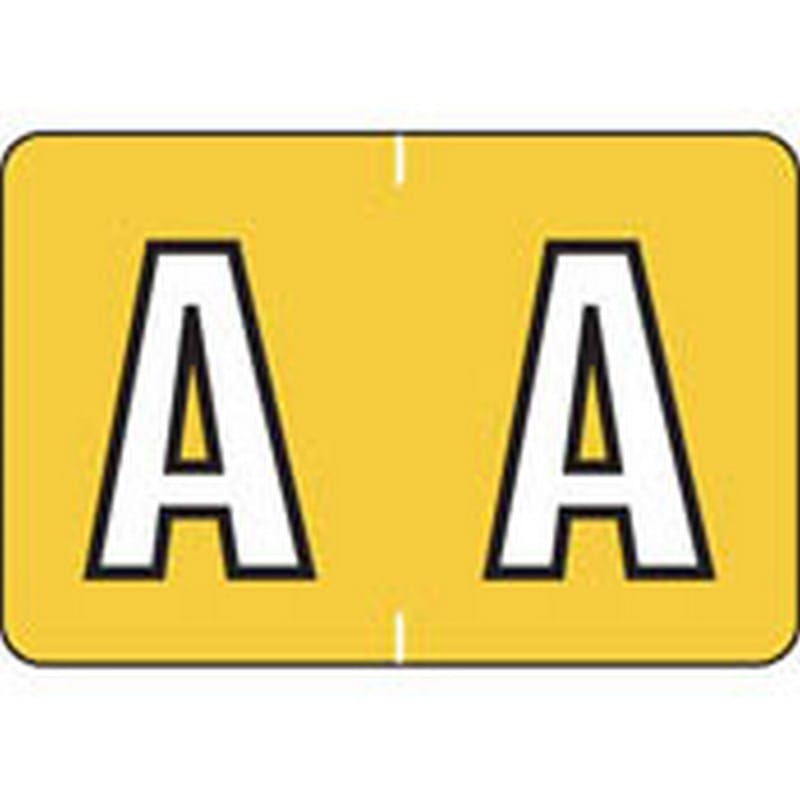 Colwell Compatible Alpha "A" Labels, Polylaminated Stock, 1" X 1-1/2" Individual Letters - Pack of 225