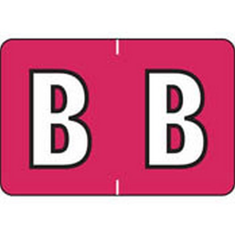 Colwell Compatible Alpha "B" Labels, Polylaminated Stock, 1" X 1-1/2" Individual Letters - Pack of 225