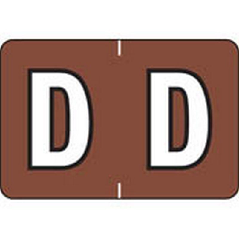 Colwell Compatible Alpha "D" Labels, Polylaminated Stock, 1" X 1-1/2" Individual Letters - Pack of 225