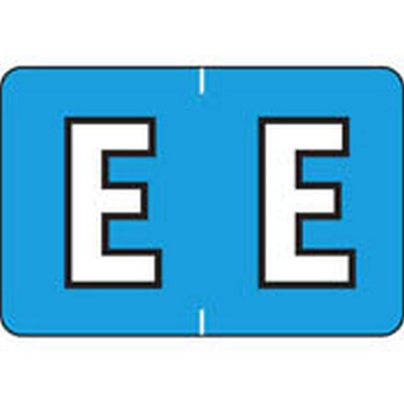 Colwell Compatible Alpha "E" Labels, Polylaminated Stock, 1" X 1-1/2" Individual Letters - Pack of 225
