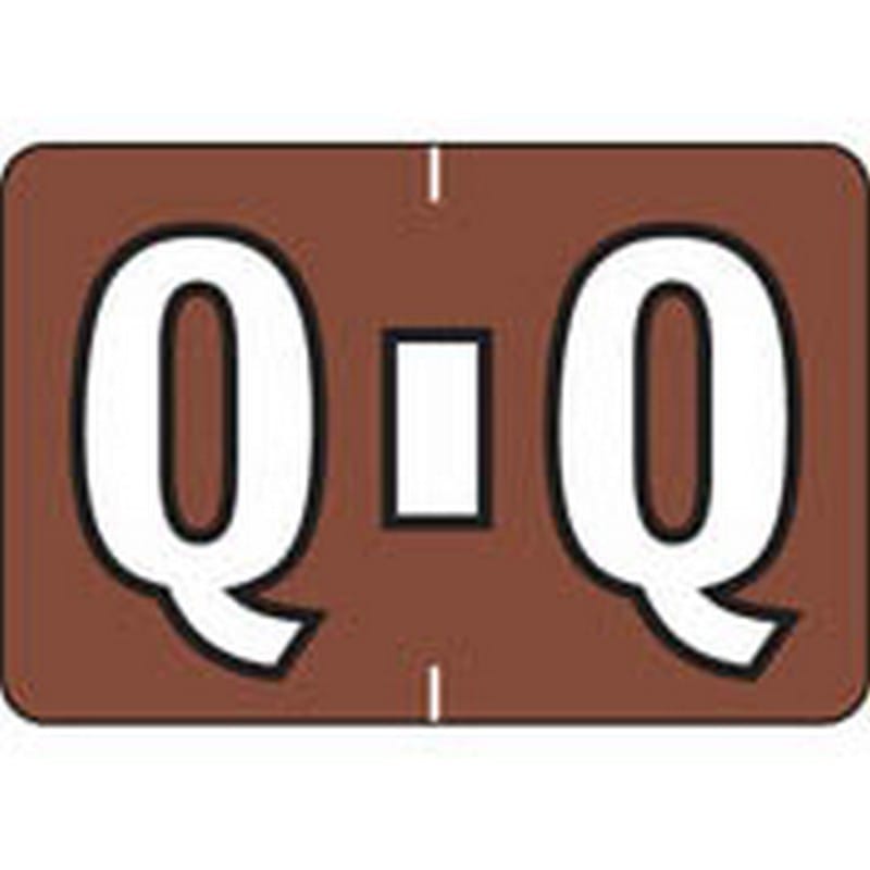 Colwell Compatible Alpha "Q" Labels, Polylaminated Stock, 1" X 1-1/2" Individual Letters - Pack of 225