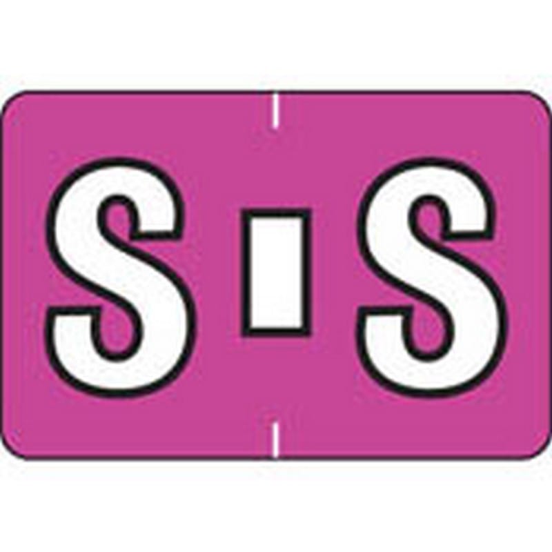 Colwell Compatible Alpha "S" Labels, Polylaminated Stock, 1" X 1-1/2" Individual Letters - Pack of 225