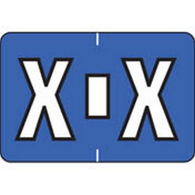Colwell Compatible Alpha "X" Labels, Polylaminated Stock, 1" X 1-1/2" Individual Letters - Pack of 225