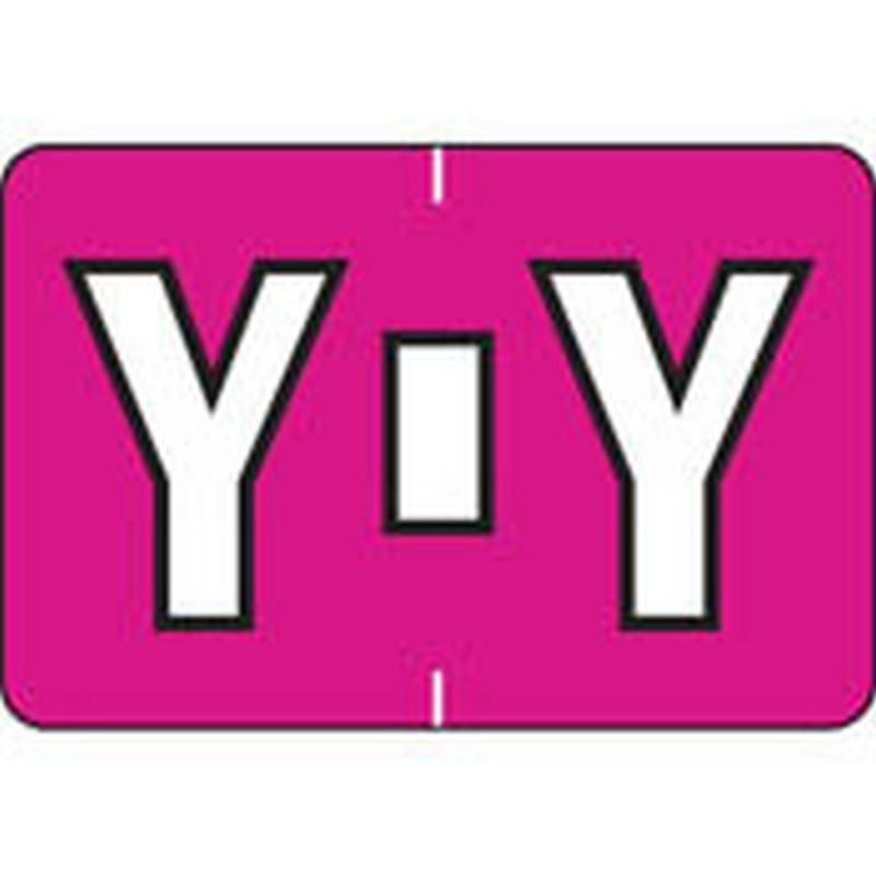 Colwell Compatible Alpha "Y" Labels, Polylaminated Stock, 1" X 1-1/2" Individual Letters - Pack of 225