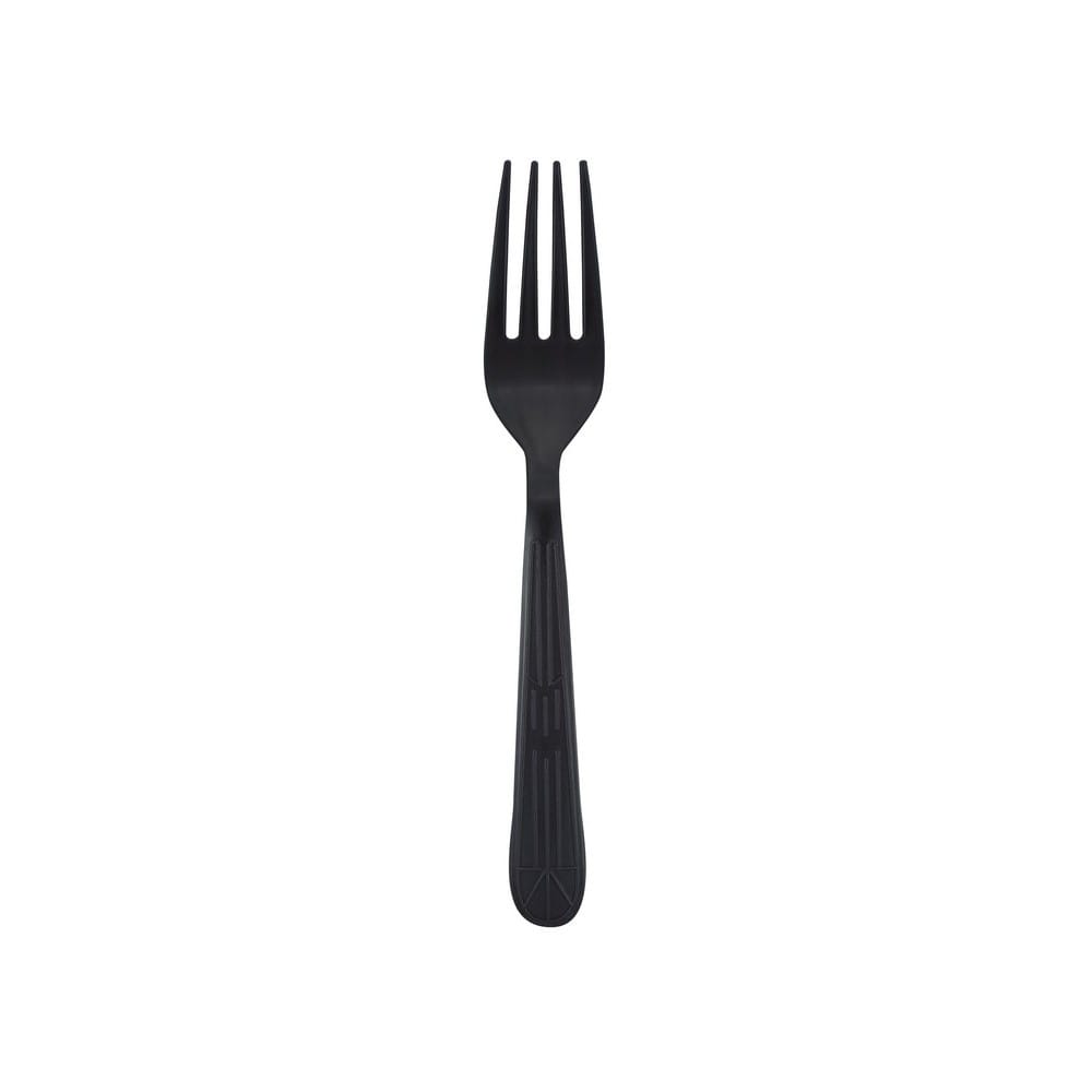 Heavy Weight Polypropylene Bagged Fork, Black (100 per Bag, 10 Bags per Case)