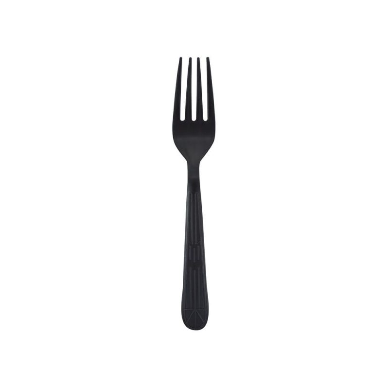 Heavy Weight Polypropylene Unwrapped Fork, Black (1000 per Case)