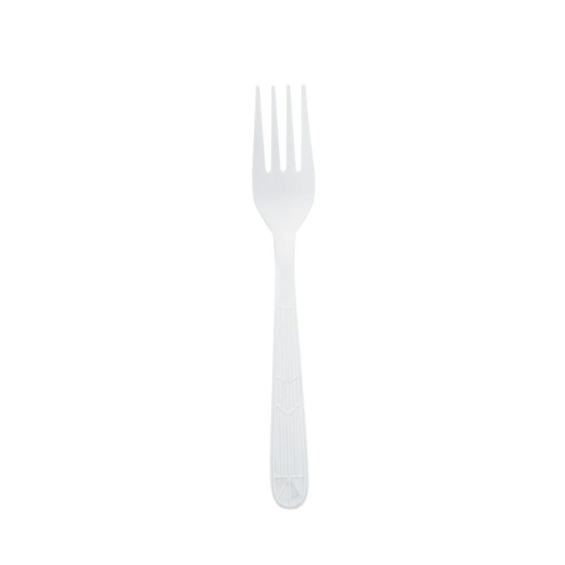 Heavy Weight Polypropylene Unwrapped Fork, White (1000 per Case)