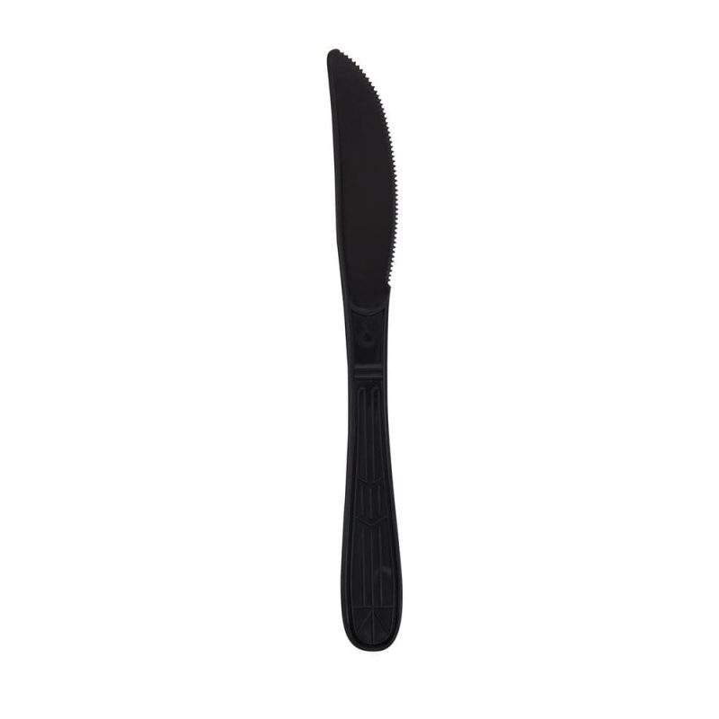 Heavy Weight Polypropylene Bagged Knife, Black (100 per Bag, 10 Bags per Case)
