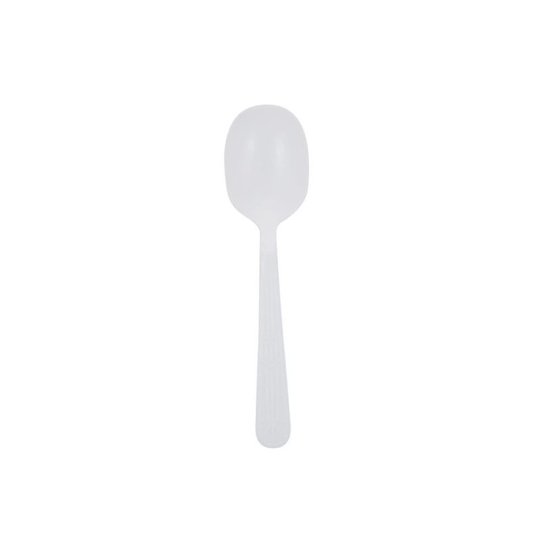 Heavy Weight Polypropylene Unwrapped Soup Spoon, White (1000 per Case)