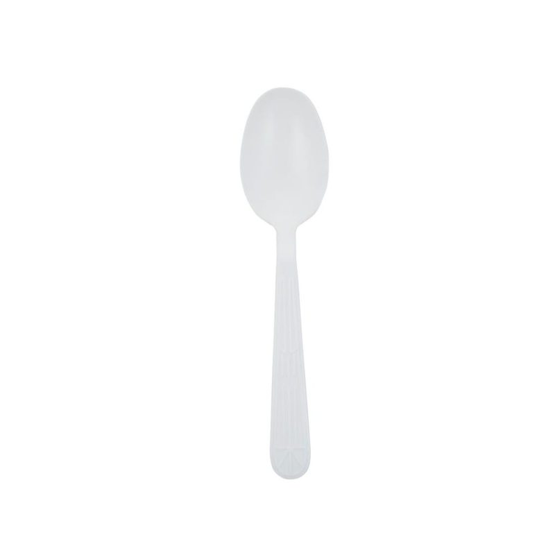 Heavy Weight Polypropylene Bagged Teaspoon, White (100 per Bag, 10 Bags per Case)