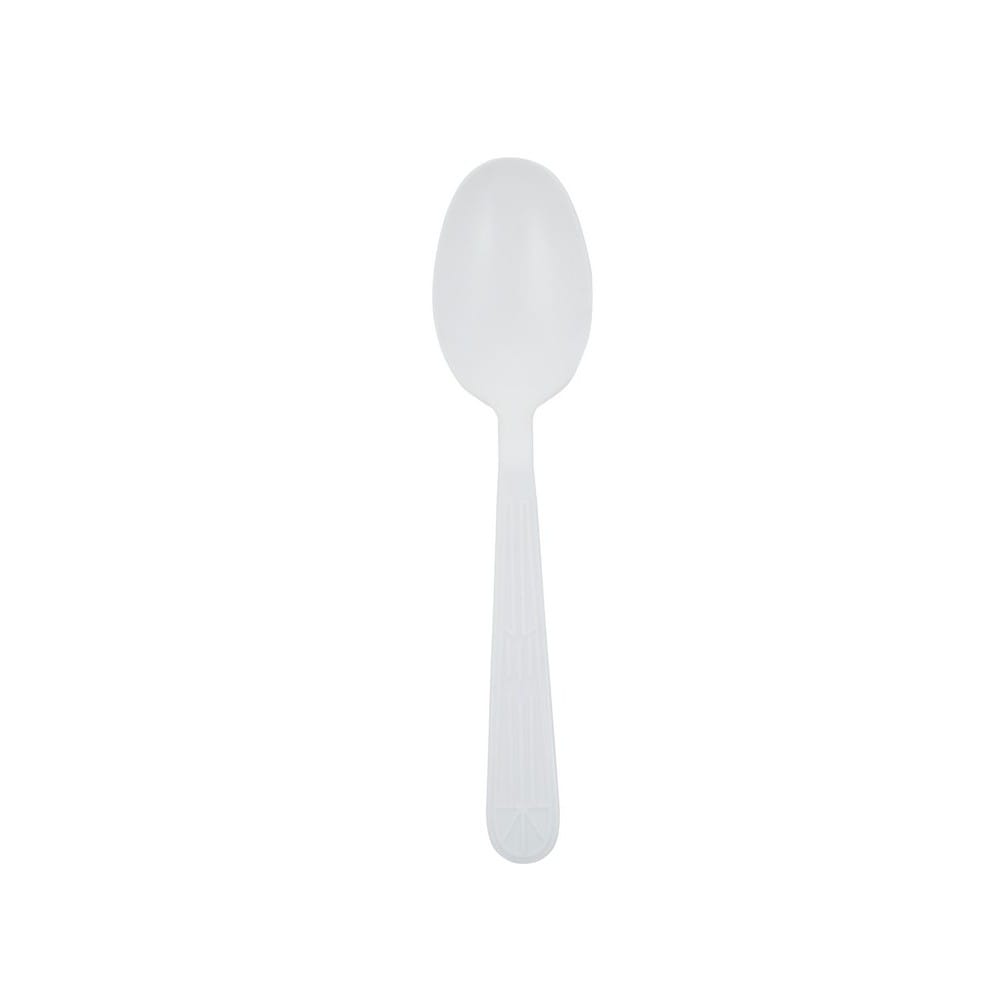 Heavy Weight Polypropylene Unwrapped Teaspoon, White (1000 per Case)