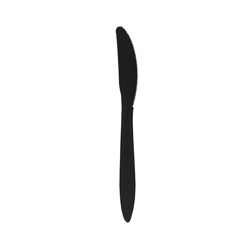 Medium Weight Polypropylene Unwrapped Knife, Black (1000 per Case)