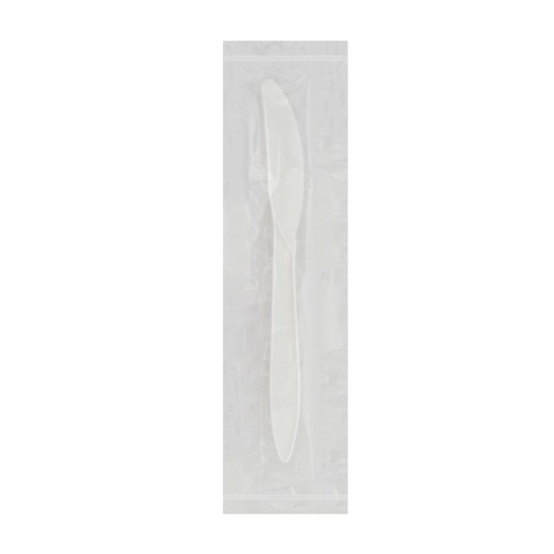 Medium PP Individually Wrapped Knife, White (250 per Bag, 4 Bags per Case)