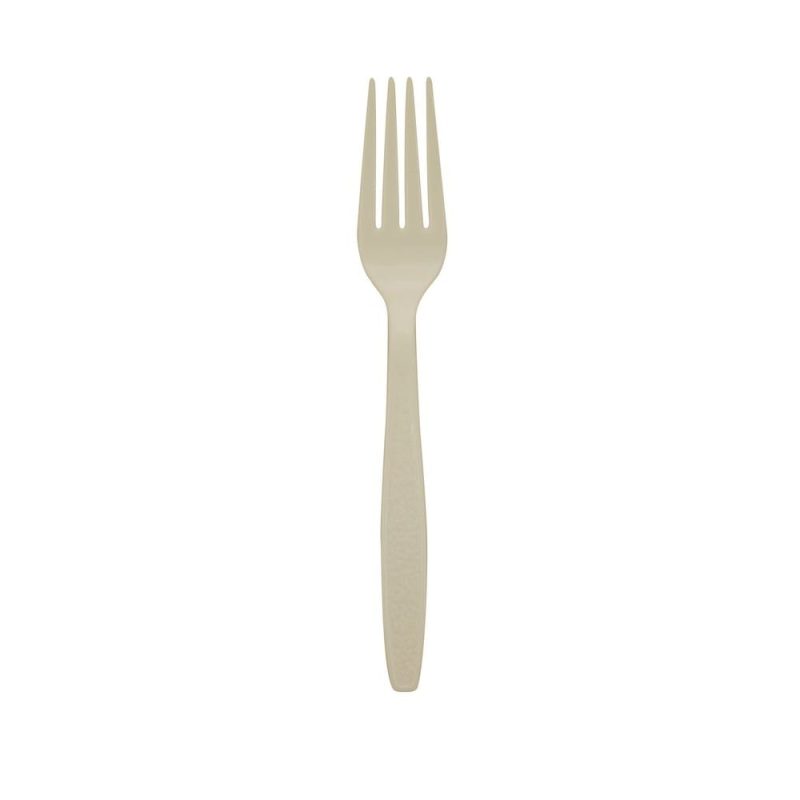 Heavy Weight Polystyrene Unwrapped Fork, Almond (1000 per Case)