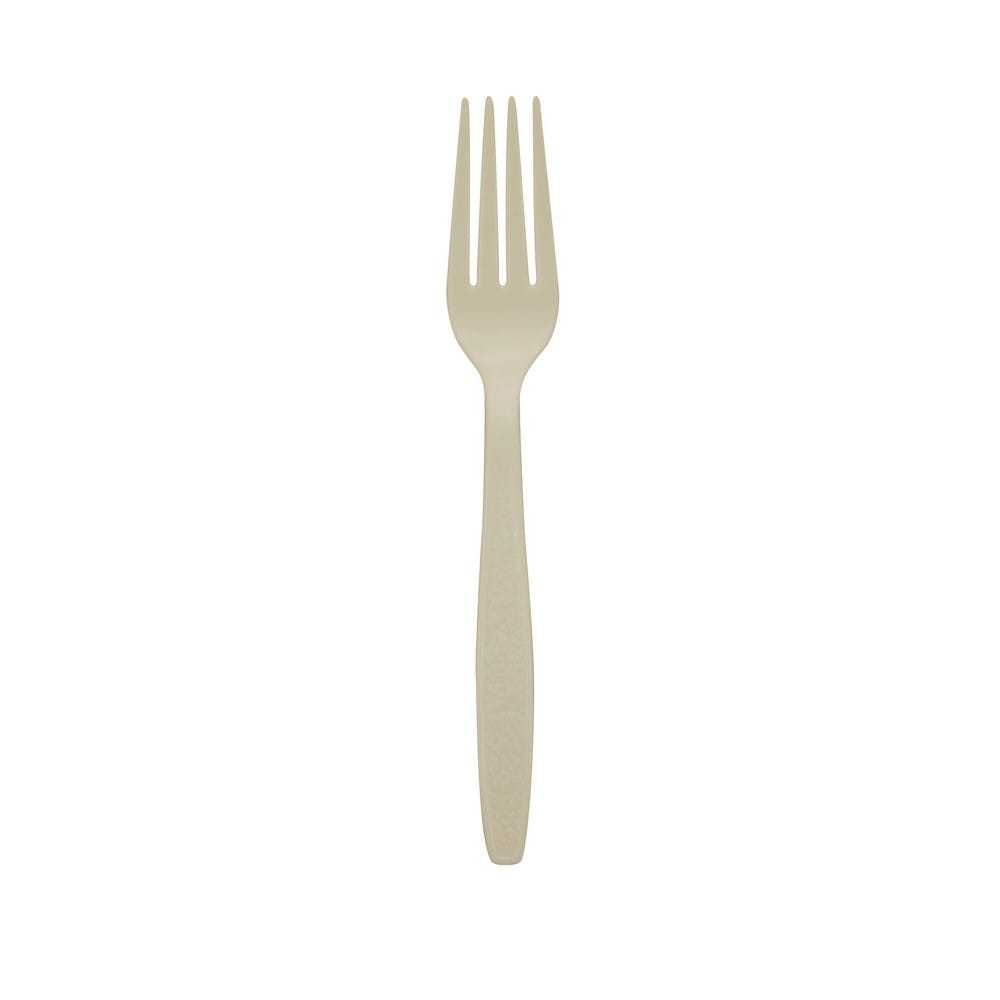 Heavy Weight Polystyrene Unwrapped Fork, Almond (1000 per Case)