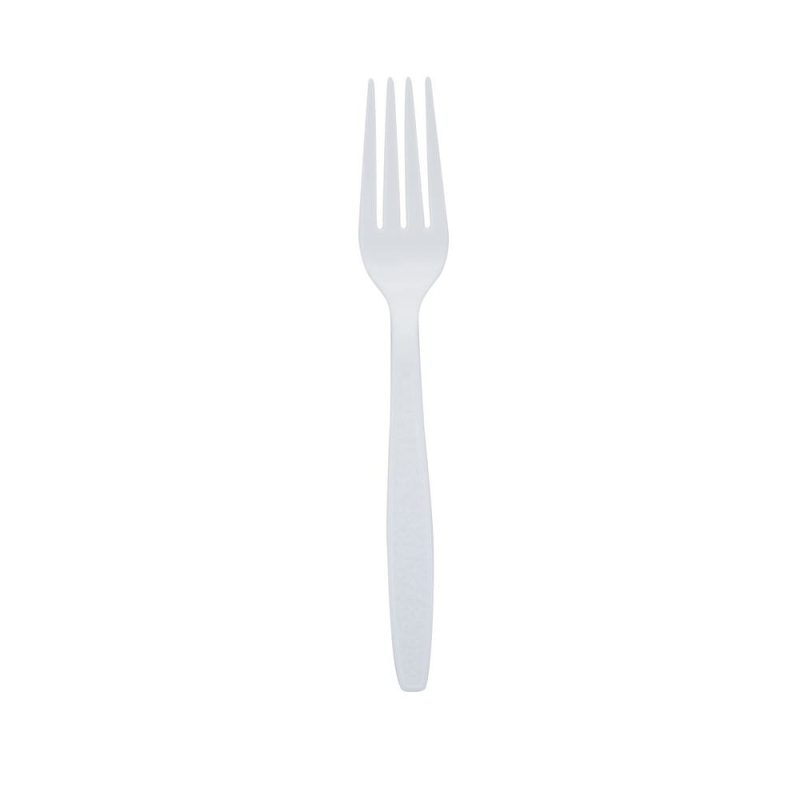 Heavy Weight Polystyrene Unwrapped Fork, White (1000 per Case)