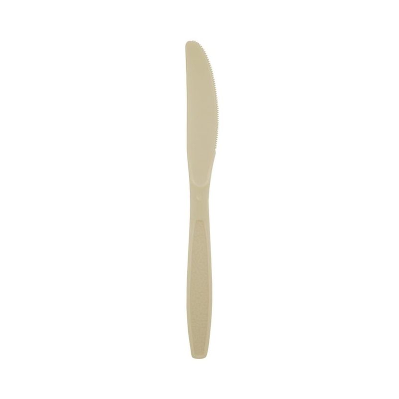 Heavy Weight Polystyrene Unwrapped Knife, Almond (1000 per Case)
