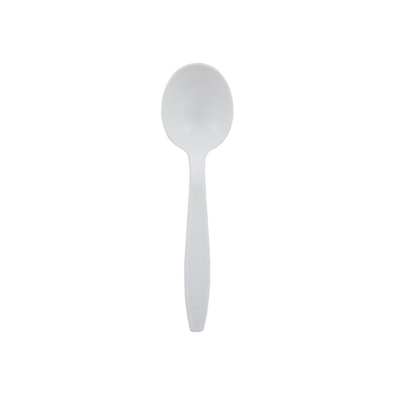 Heavy Weight Polystyrene Unwrapped Soup Spoon, White (1000 per Case)