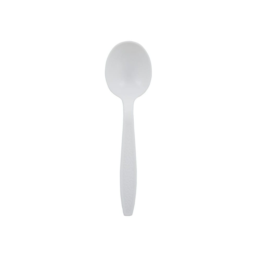 Heavy Weight Polystyrene Unwrapped Soup Spoon, White (1000 per Case)