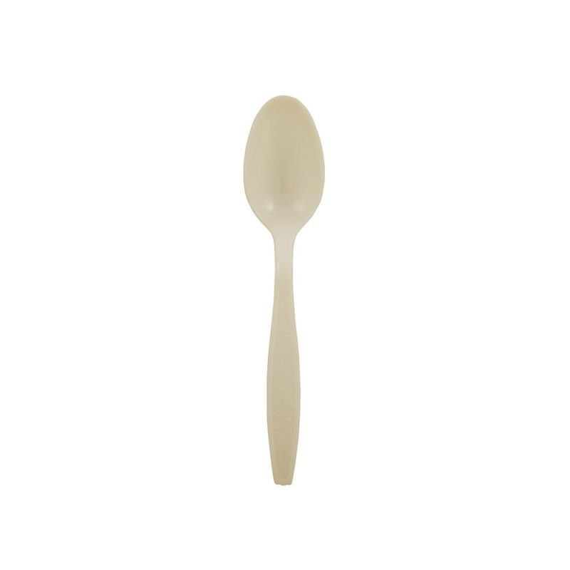 Heavy Weight Polystyrene Unwrapped Teaspoon, Almond (1000 per Case)
