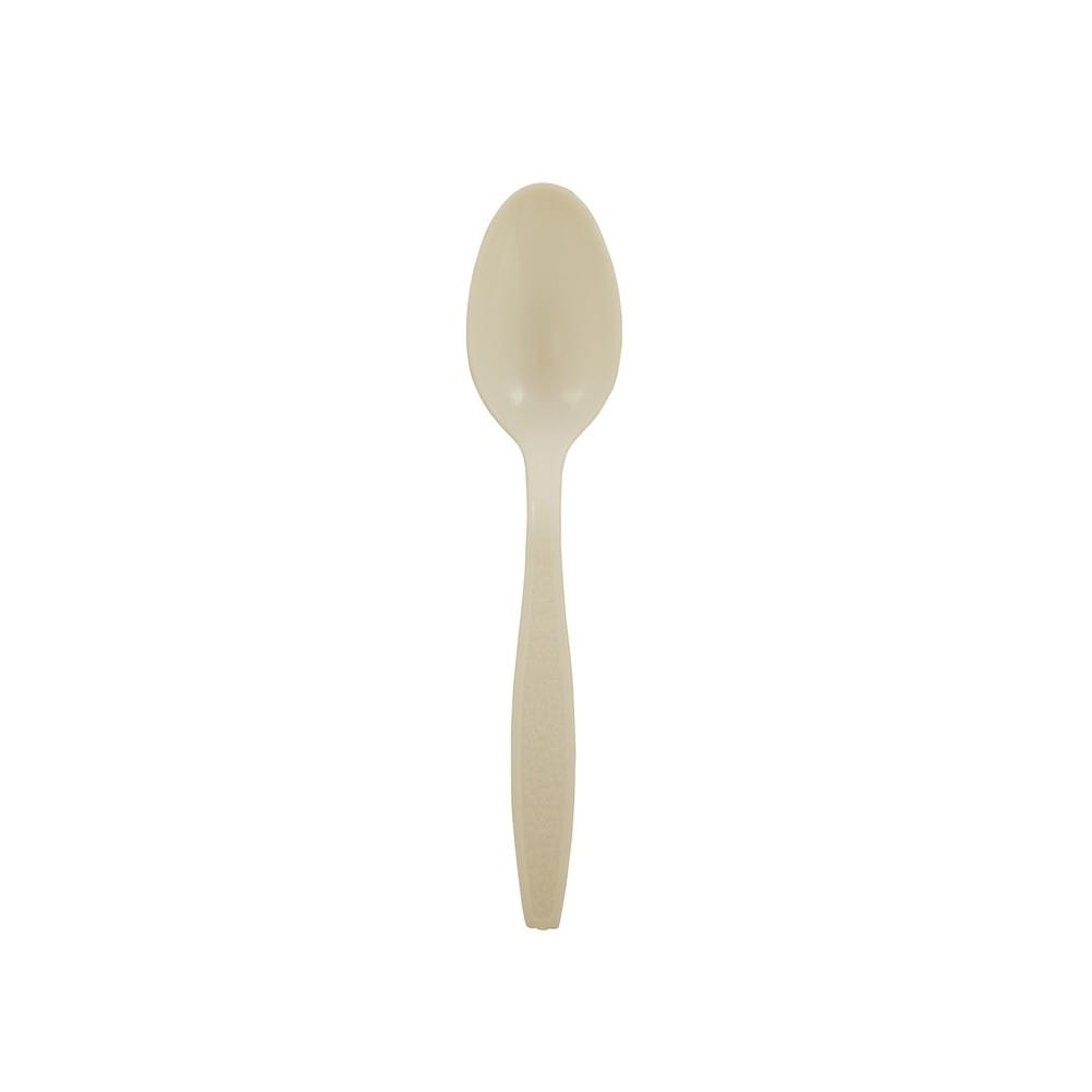 Heavy Weight Polystyrene Unwrapped Teaspoon, Almond (1000 per Case)