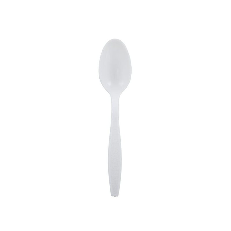 Heavy Weight Polystyrene Unwrapped Teaspoon, White (1000 per Case)