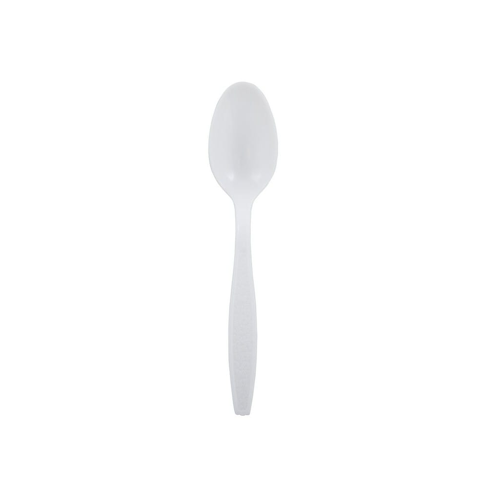Heavy Weight Polystyrene Unwrapped Teaspoon, White (1000 per Case)