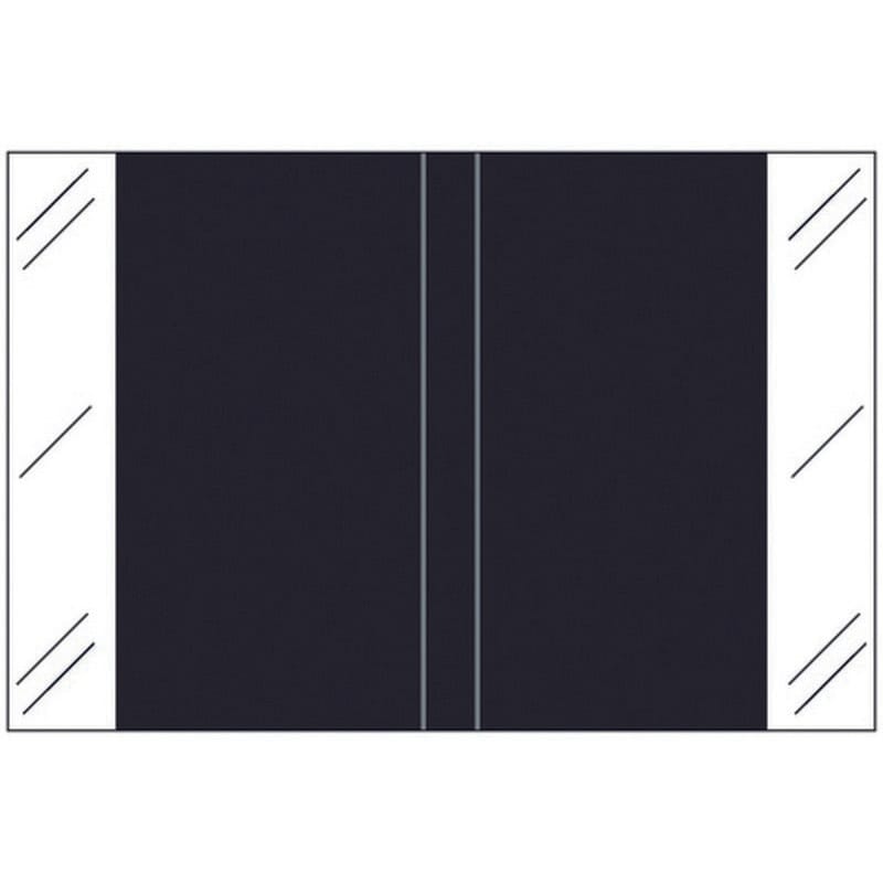 Tabbies 11100 Compatible Solid Black Labels, 100# laminated stock, 1-1/2" x 1" Individual Colors - Roll of 507