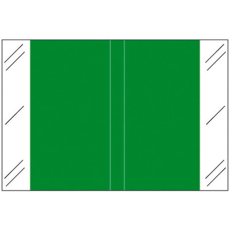 Tabbies 11100 Compatible Solid Dark Green Labels, 100# laminated stock, 1-1/2" x 1" Individual Colors - Roll of 510