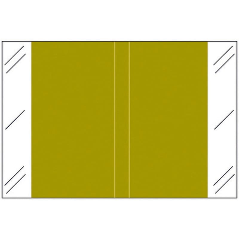 Tabbies 11100 Compatible Solid Gold Labels, 100# laminated stock, 1-1/2" x 1" Individual Colors - Roll of 511