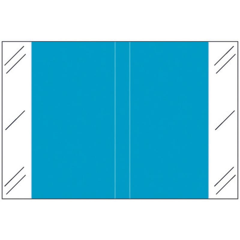 Tabbies 11100 Compatible Solid Light Blue Labels, 100# laminated stock, 1-1/2" x 1" Individual Colors - Roll of 500