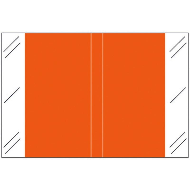 Tabbies 11100 Compatible Solid Orange Labels, 100# laminated stock, 1-1/2" x 1" Individual Colors - Roll of 501