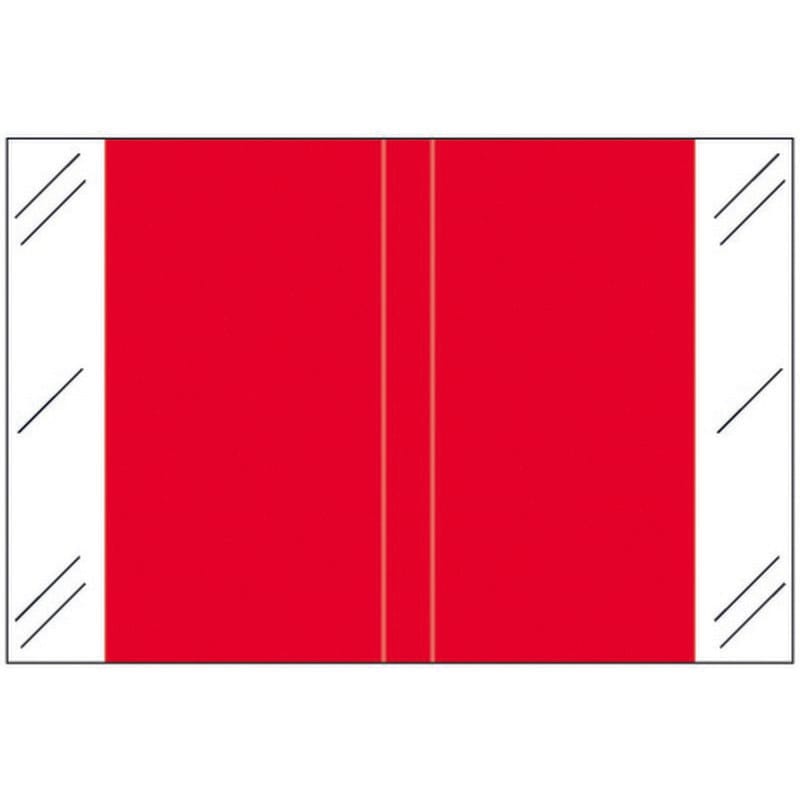 Tabbies 11100 Compatible Solid Red Labels, 100# laminated stock, 1-1/2" x 1" Individual Colors - Roll of 503