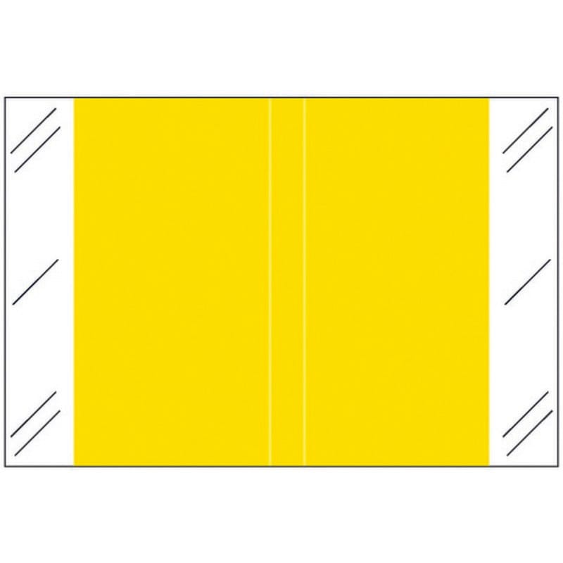 Tabbies 11100 Compatible Solid Yellow Labels, 100# laminated stock, 1-1/2" x 1" Individual Colors - Roll of 506