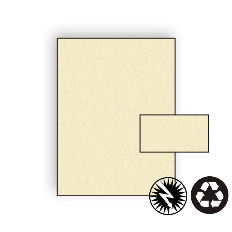 Business Card Stock, 8-1/2" x 11", 80#, Recycled, Fiber-Added, Acid Free, Smooth Imaging Finish, Sand (Box of 250)