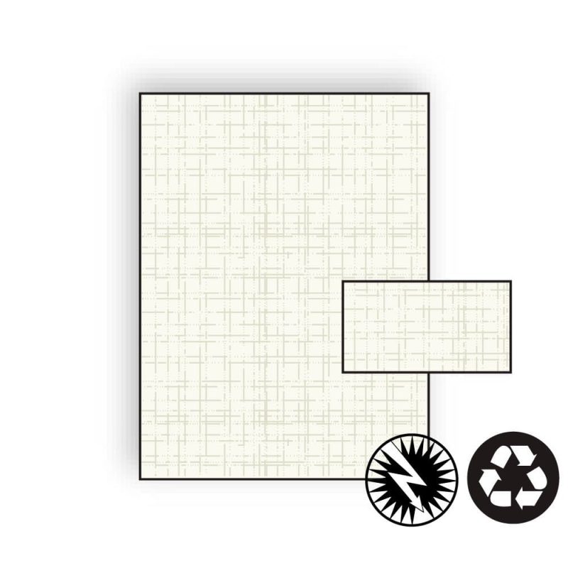 Business Card Stock, 8-1/2" x 11", 80#, Recycled, Natural, Acid Free, Linen Imaging Finish (Box of 250)